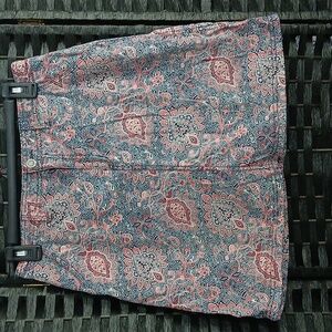 Croft & Barrow Floral Paisley Mini Skort Stretch SZ 6